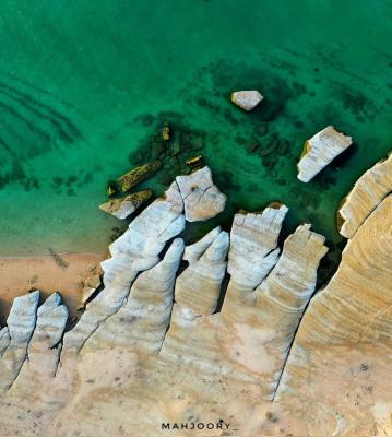 تصویر هوایی تماشایی از سواحل شگفت انگیز خلیج فارس