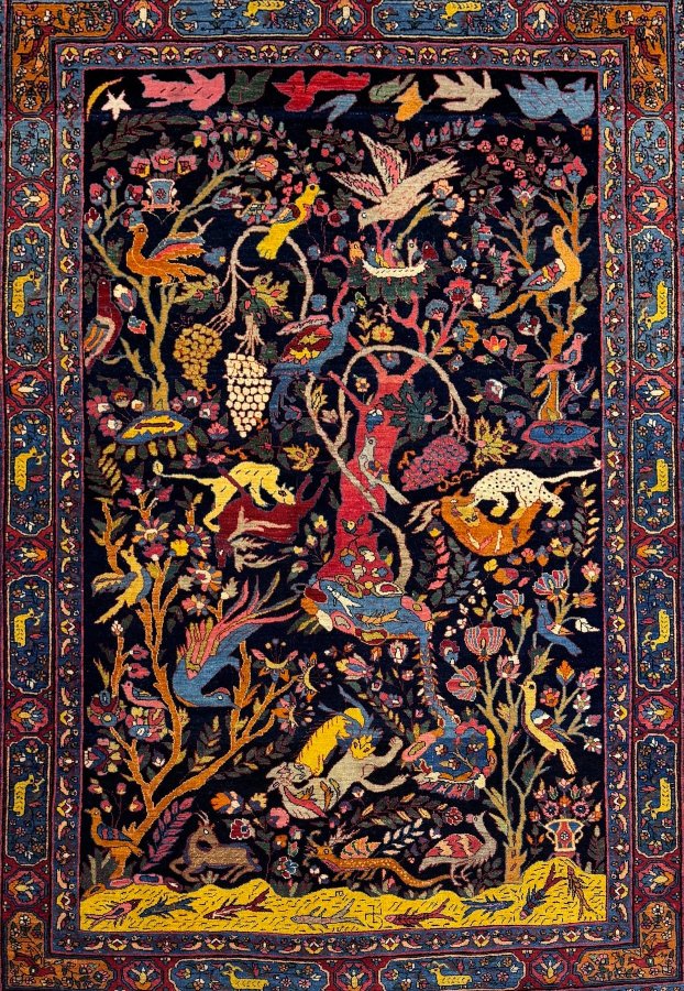 قالیچه ۱۲۰ ساله بیجار با نقوش خاص +عکس