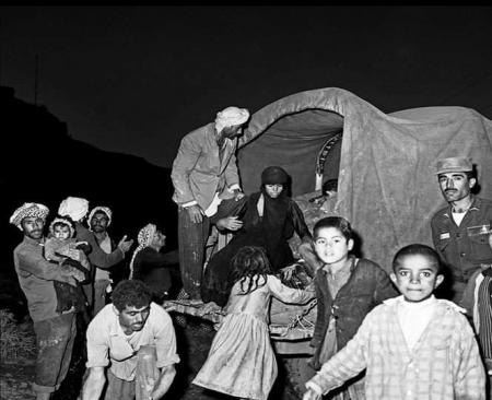 وضعیت مردم سیل زده در استان خوزستان در سال ۱۳۴۷ خورشیدی
