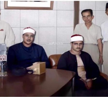 عکسی دیده نشده از منشاوی و عبدالباسط در یک قاب