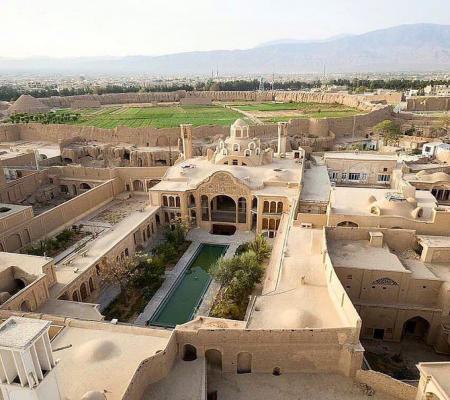 عکس هوایی از خانه بروجردی‌ها در کاشان