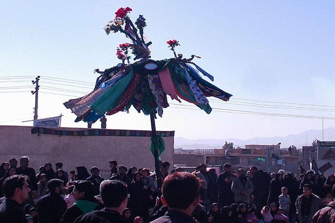 تصویر دیدنی از مشعل گردانی  در سیستان و بلوچستان