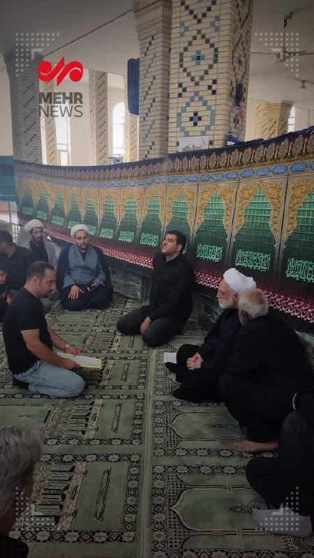 حضور رئیس قوه قضائیه در یکی از مساجد تهران جهت گفت‌وگو با مردم + عکس