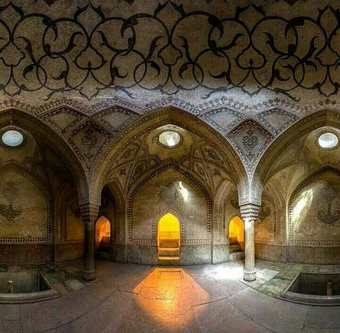 نمایی زیبا از حمام در ارگ کریم‌خانی شیراز+عکس