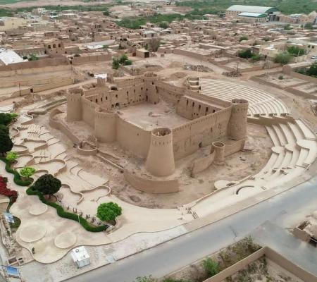 تصویر هوایی بی نظیر از قلعه‌ ساسانی اَبرندآباد در یزد