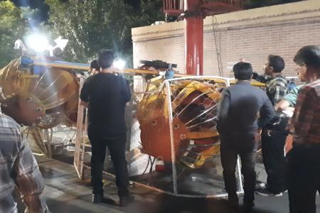 سقوط چرخ و فلک در پارک تربت حیدریه حادثه‌ساز شد +عکس