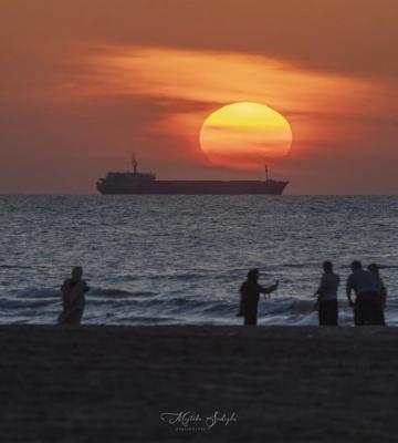 تصویر خاص از غروب زیبا در بابلسر