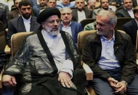 تصویر قدیمی از گفت و گوی صمیمانه شهید رئیسی با پزشکیان
