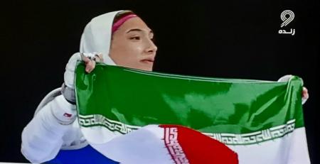 تصویری از دختر ایرانی پس از کسب مدال برنز المپیک
