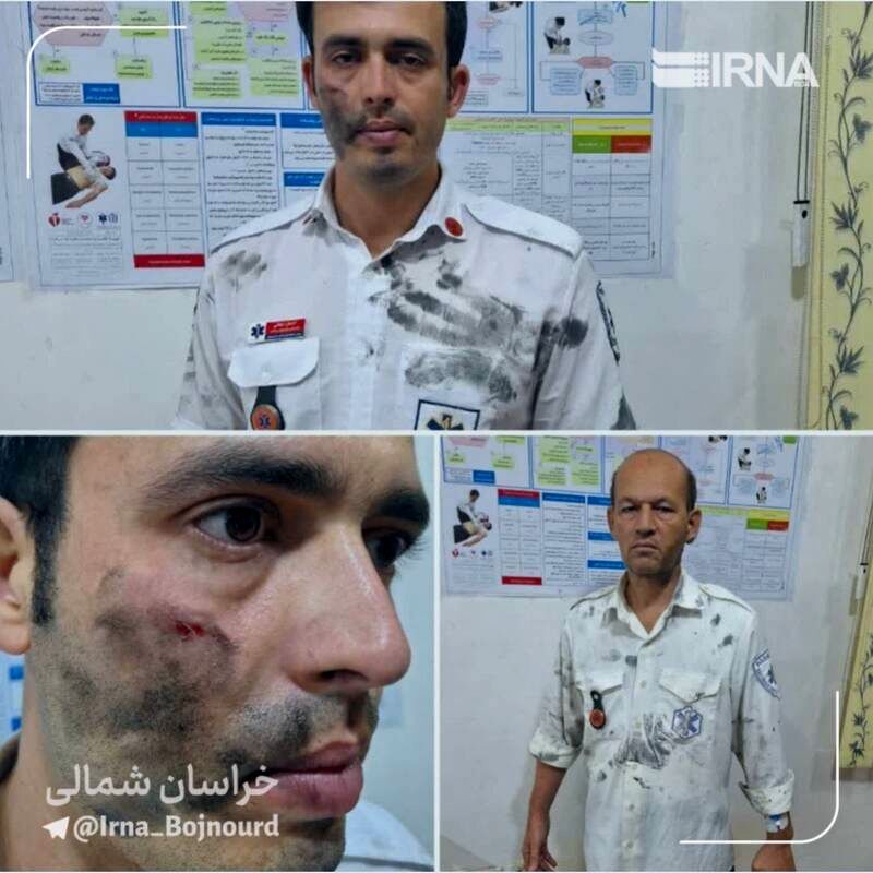 تصویر تکنسین اورژانس بخت‌برگشته بعد از کتک خوردن 