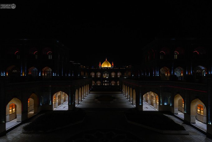 تصویر دلربا از صحن حضرت زهرا (س) در جوار حرم امام علی (ع)
