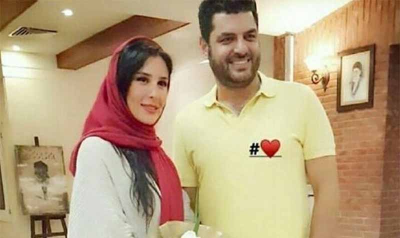 سام درخشانی و همسرش در کنار یکدیگر +‌ عکس