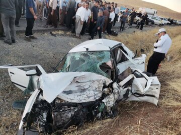 عکسی تلخ از نصف شدن دنا بعد از تصادف