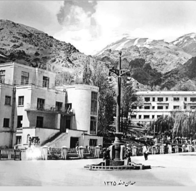 تهران میدان دربند و هتل دربند سال ۱۳۲۵ خورشیدی
