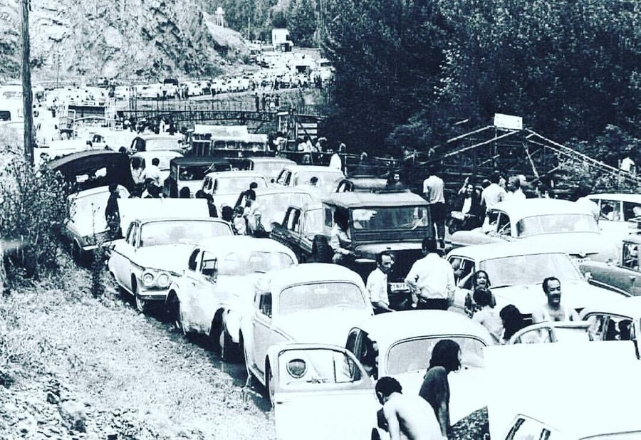  تصویری قدیمی از ترافیک جاده چالوس در دهه ۴۰ 