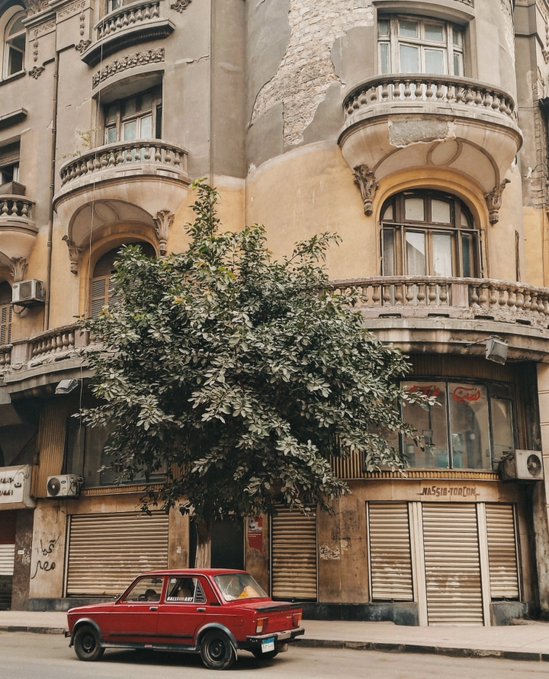 بالکن خانه‌ای قدیمی در قاهره مصر با نمایی متفاوت+عکس