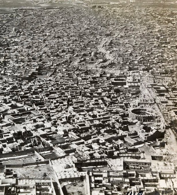 عکس هوایی از شهر کاشان سال ۱۳۰۳ خورشیدی