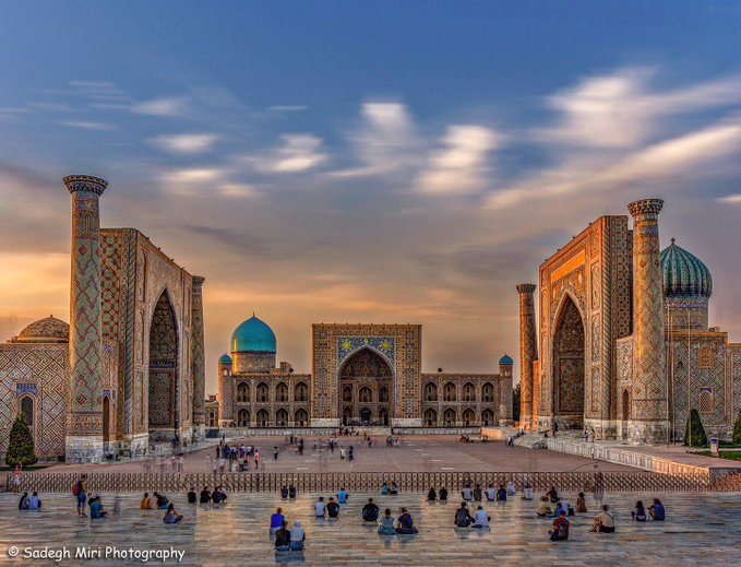 تصویری از مدرسه‌ اُلغ‌بیگ در ریگستان سمرقند+عکس