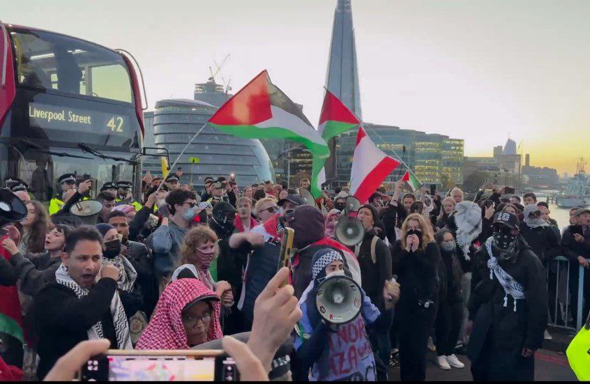 تظاهرات طرفداران فلسطین در مرکز لندن+عکس