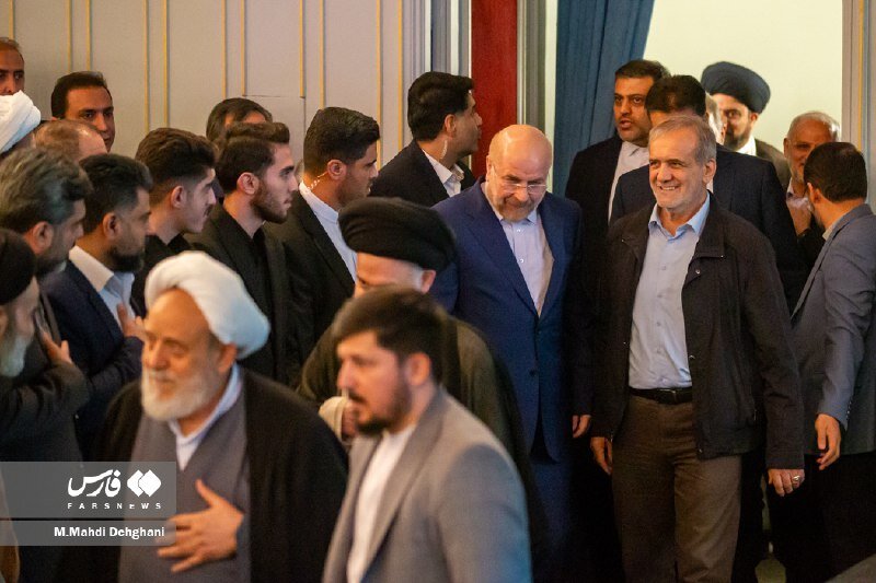 تصاویر پُربازدید از پزشکیان و قالیباف در یک مراسم 