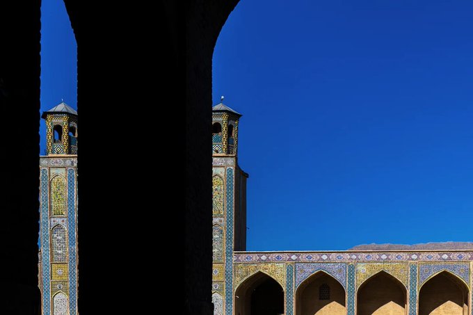 نمایی متفاوت از مسجد نصیرالملک شیراز