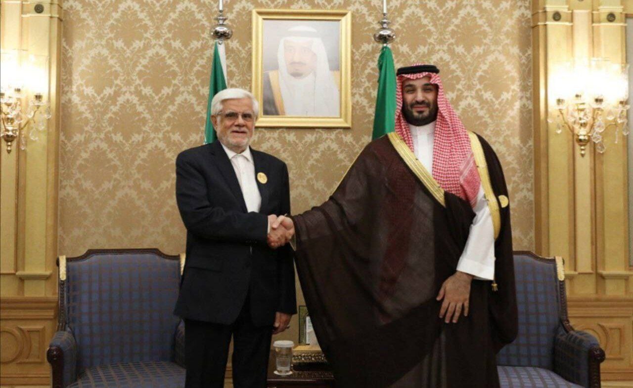  عکس پُربازدید از دیدار عارف و بن‌سلمان در ریاض 