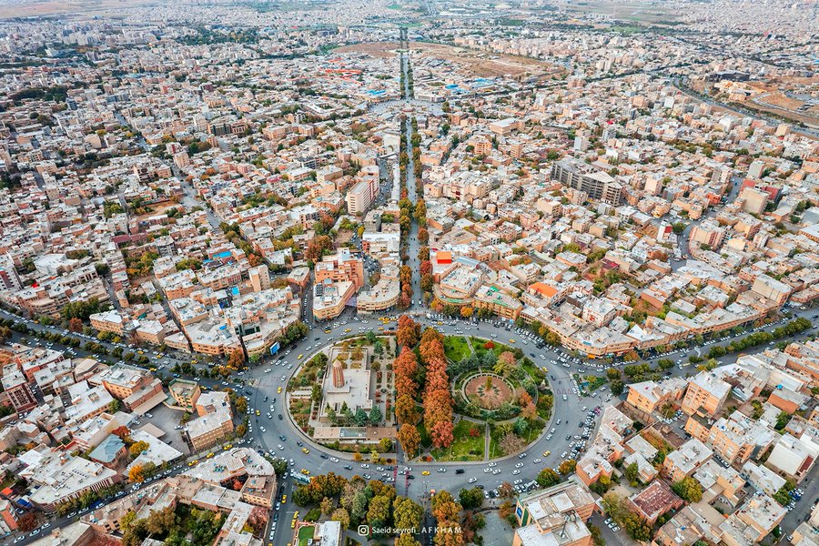 تصویر هوایی از حال و هوای پاییزی همدان 