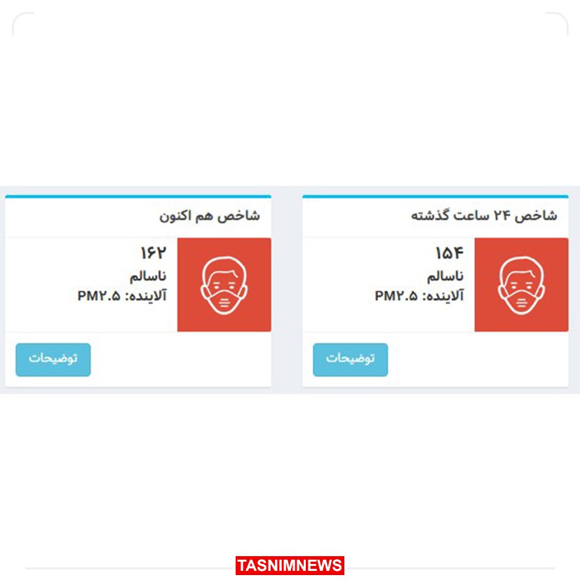 وضعیت هوای پایتخت قرمز شد+عکس