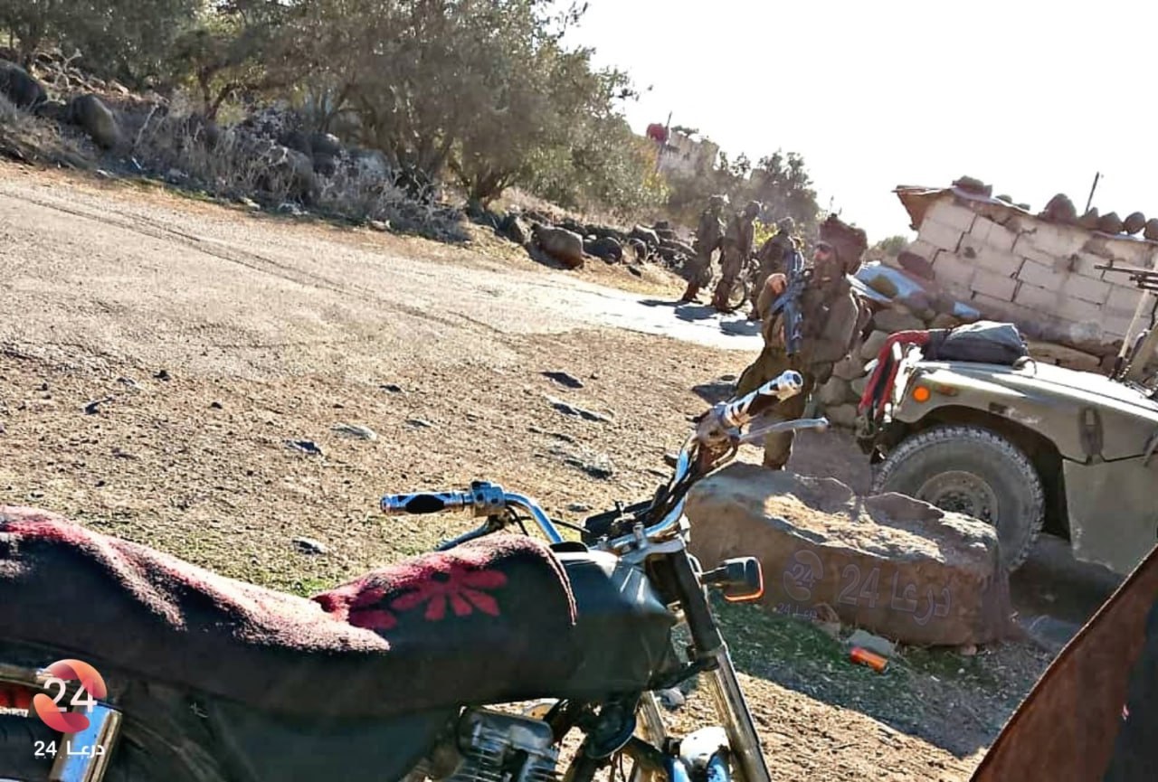 ورود نظامیان اسرائیلی به روستایی در سوریه + عکس