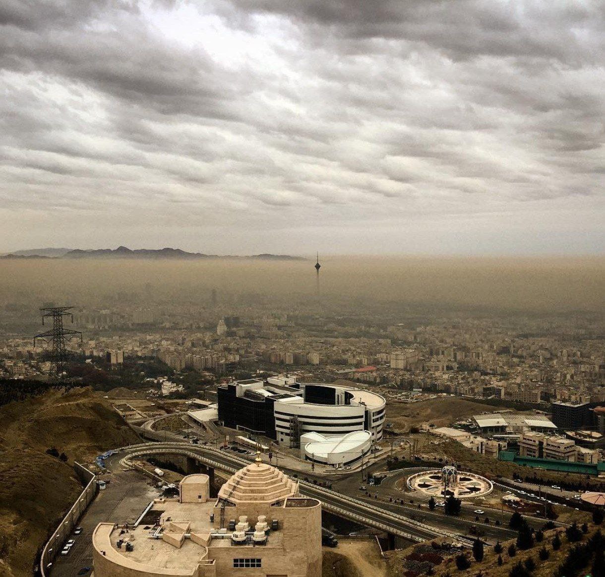 نمایی از آلودگی هوای تهران + عکس