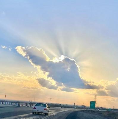 تصویری خاص از ابرها که به شکل نقشه ایران درآمدند