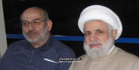 تصویری از شیخ نعیم قاسم و سردار شهید ایوب مطلب زاده