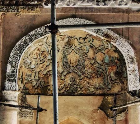 جزئیات محراب مسجد جامع سجاس را با دقت ببینید+عکس