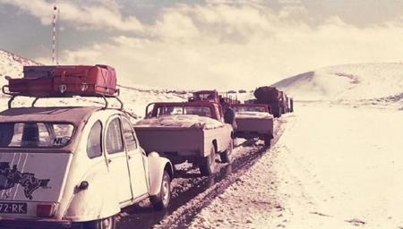 جاده برفی یزد به کرمان زمستان سال ۱۳۵۶ خورشیدی