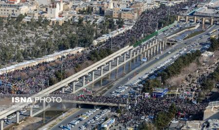 تصویر هوایی از راهپیمایی ۲۲ بهمن امروز در تهران
