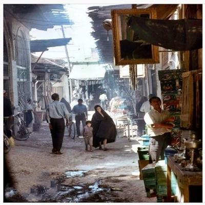 بازار شیراز سال ۱۳۴۹ خورشیدی به این شکل ویران بود