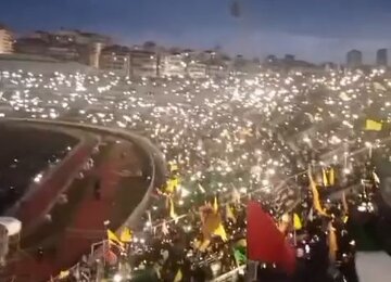 عکسی حیرت‌آور از عاشقان سیدحسن نصرالله در کولاک برف