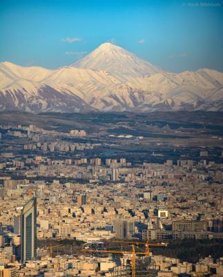 نمای باشکوه دماوند از تهران