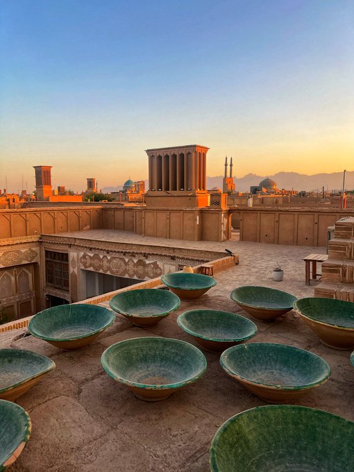 طلوع آفتاب در یزد زیبا