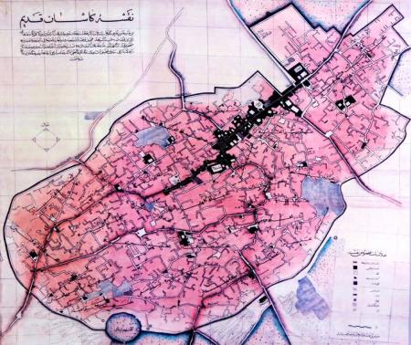 نقشه کاشان قدیم  متعلق به سال 1345