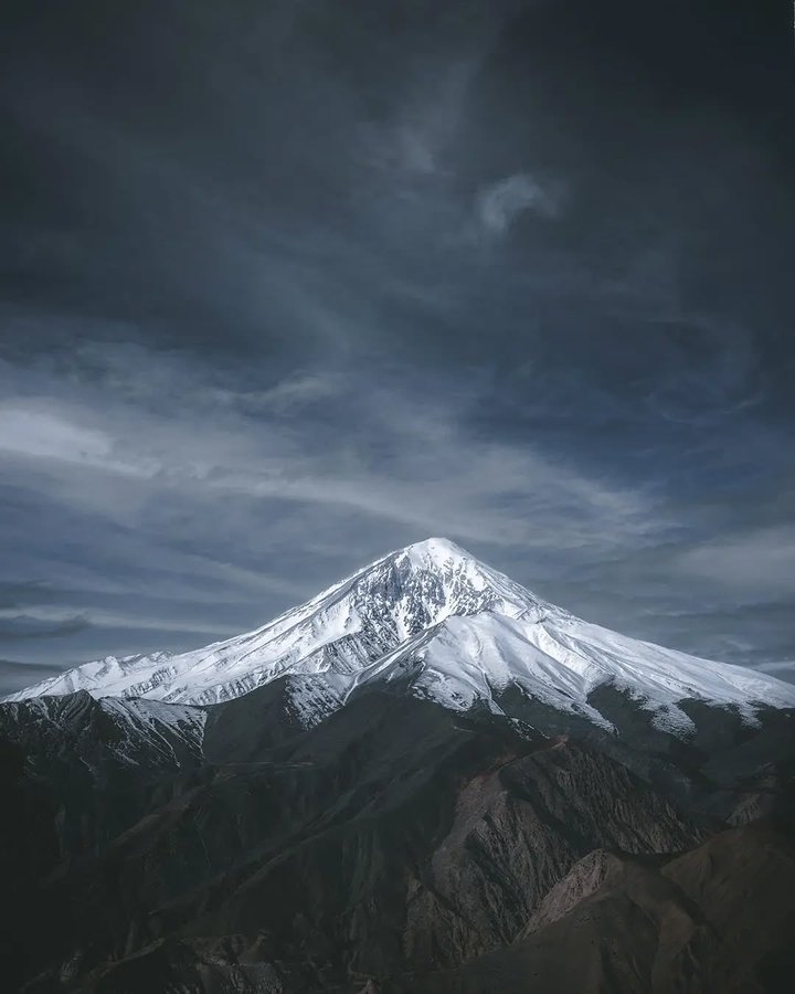 دماوند زیبا و آسمانی ابری
