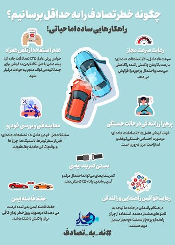 چگونه خطر تصادف را به حداقل برسانیم+اینفوگرافیک
