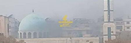 اولین تصاویر از انفجار مهیب یک مسجد در سوریه 