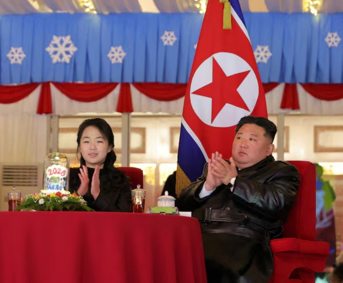 رهبر کره شمالی و دخترش در جشن سال نو 2026+ تصاویر