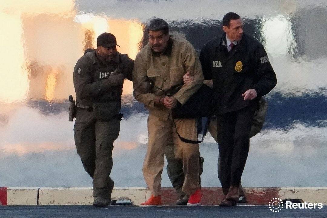 تصویر رویترز از انتقال مادورو با بالگرد به دادگاه نیویورک+ عکس