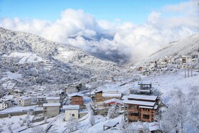 بارش برف زمستانی در سوادکوه - مازندران+عکس