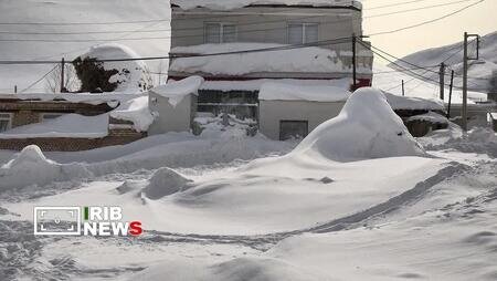 نشستن بیش از ۴ متر برف روی زمین در آذربایجان شرقی+ تصاویر