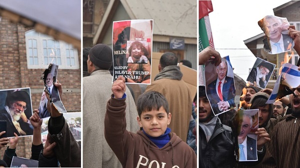 آتش زدن عکس رضا پهلوی در کشمیر در اعتراض به اغتشاشات اخیر در ایران+ تصاویر 