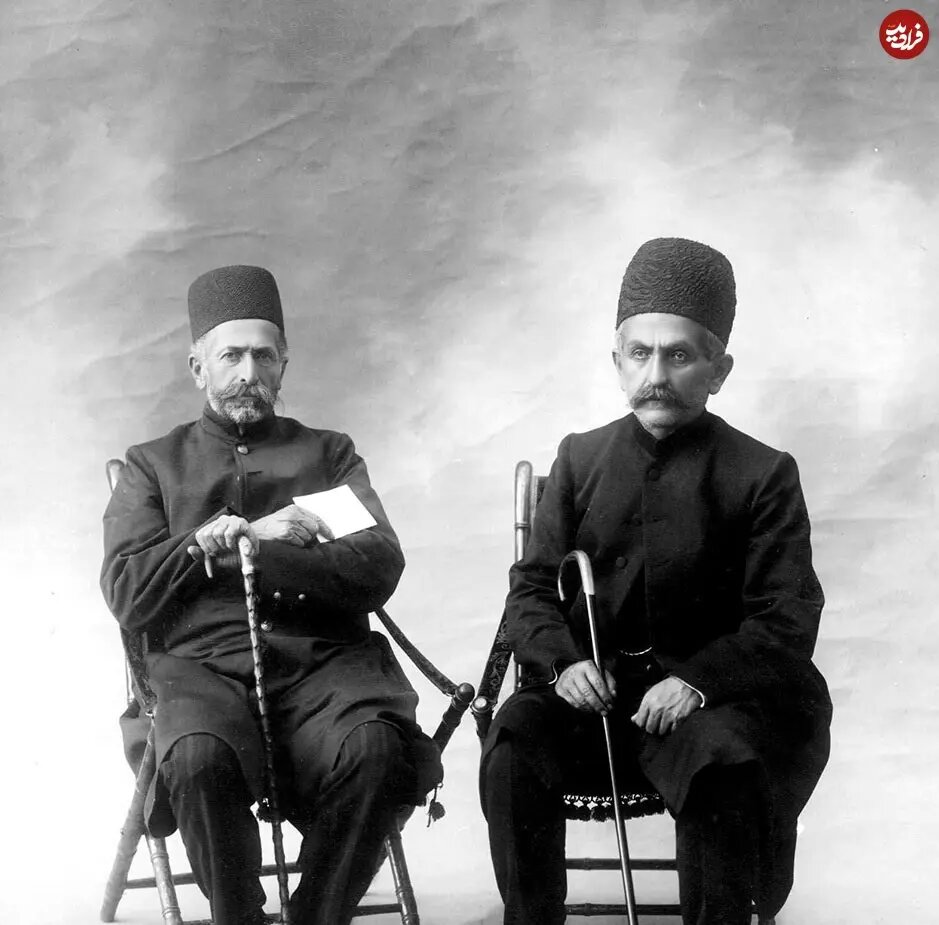 تصویر/ علیقلی‌خان سردار اسعد بختیاری در کنار محمدولی‌خان سپهدار تنکابنی