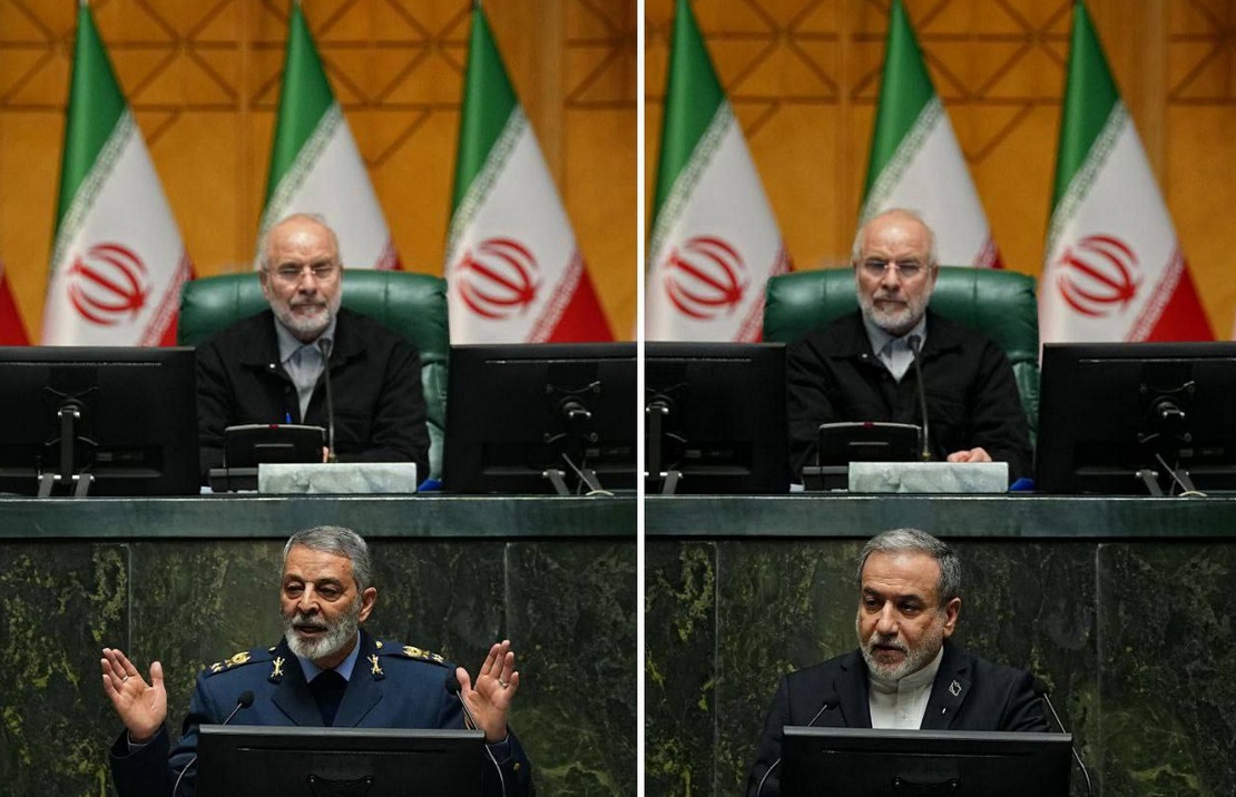 تصویری از سرلشکر موسوی و عراقچی در نشست غیرعلنی امروز مجلس